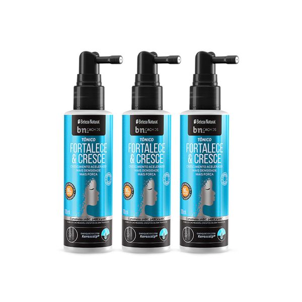 Kit Tônico Capilar Fortalece e Cresce 100ml (3 itens) | bn.Cachos